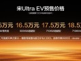 宋Ultra EV开启预售15.5-18.5万元，全系搭载第二代刀片电池及闪充技术